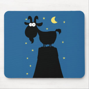 Mousepad Silhuette of Goat on Mountain