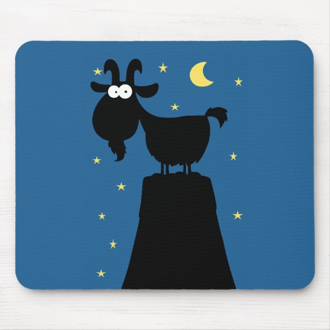 Mousepad Silhuette of Goat on Mountain (Frente)