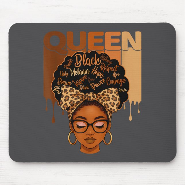 Mousepad Silly American Melanin History Queen Black African (Frente)
