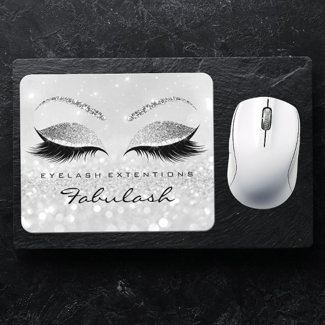Mousepad Silver Glitter Branding Beauty Studio Pisca 2Glam (Criador carregado)