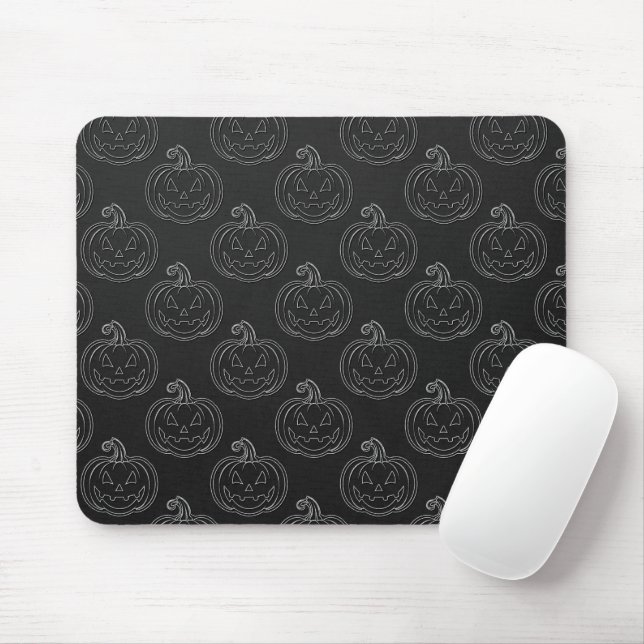 Mousepad Silver Jack O' Lanterna Halloween (Com mouse)