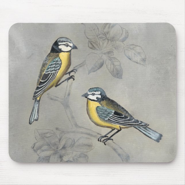 Mousepad Silvered Aviary | Casal de aves (Frente)