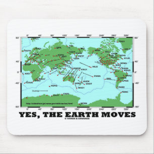 Mousepad Sim a terra move-se (os terremotos da tectônica d