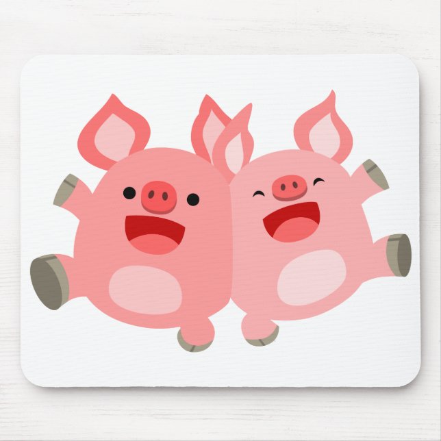 Mousepad SIM! Bloco de animação de porcos bonitos (Frente)