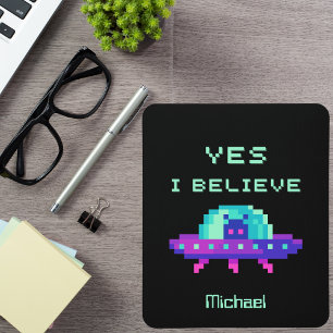 Mousepad Sim, Eu Acredito Que Alienígena Voando OFO Espacha