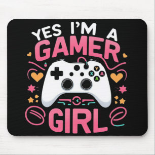 Mousepad Sim, Eu Sou Uma Gamer: Controle Pink e Branco