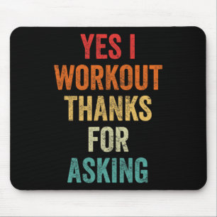 Mousepad Sim I Workout - Expressão de elevação de Piada
