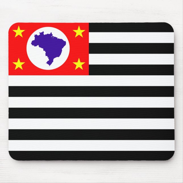 Mousepad Símbolo brasil da bandeira paulistana (Frente)