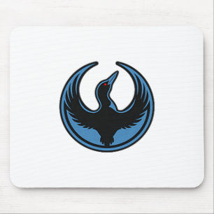 Mousepad símbolo da aliança do mergulhão rebelde de Minneso