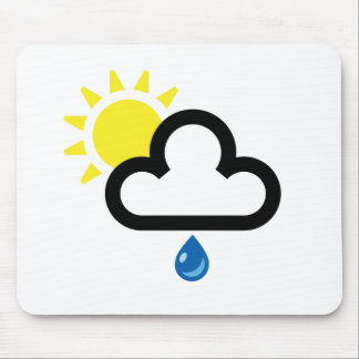 Mousepad Símbolo da chuva de Sun da nuvem