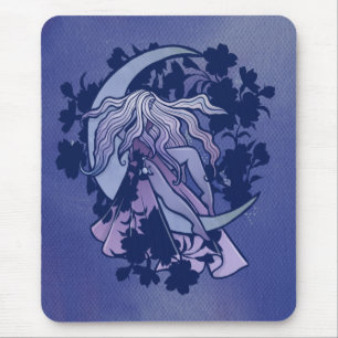 Mousepad Símbolo da Lua Roxa Deusa Wiccan Triple Moon