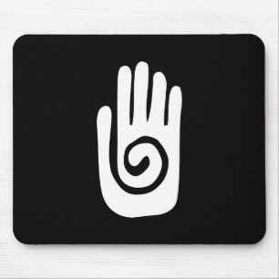 Mousepad Símbolo da mão Hopi cura espiral palma nativo amer