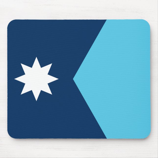 Mousepad Símbolo da nova bandeira do estado de Minnesota EU (Frente)