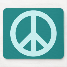 Mousepad Símbolo da Paz Aqua e Verde Azul