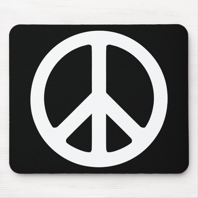 Mousepad Símbolo da Paz Preto e Branco (Frente)
