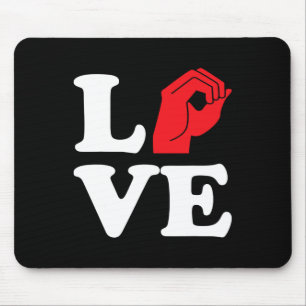 Mousepad Símbolo de Amor Asl
