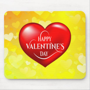 Mousepad Símbolo de Amor Vermelho 3d Formatado pelo Coração