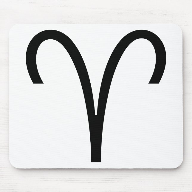 Mousepad Símbolo de Áries Carneiro Signo do Zodíaco (Frente)