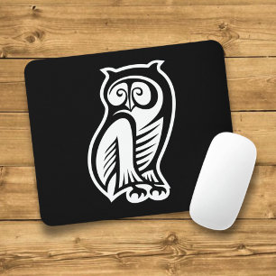 Mousepad Símbolo de Coruja Branco