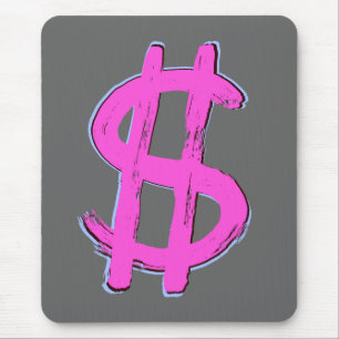 Mousepad Símbolo de Dólar Rosa