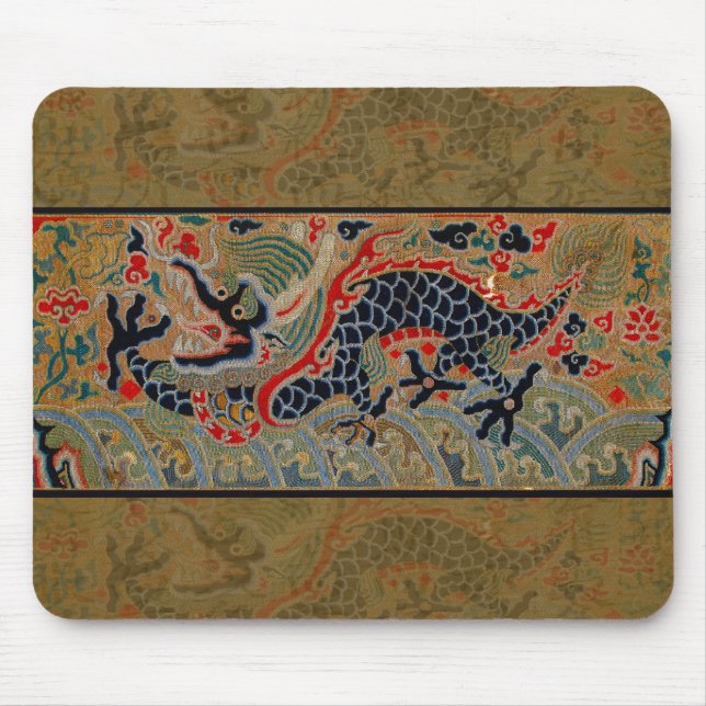 Mousepad Símbolo de Dragão Chinês Antigo Asiático (Frente)