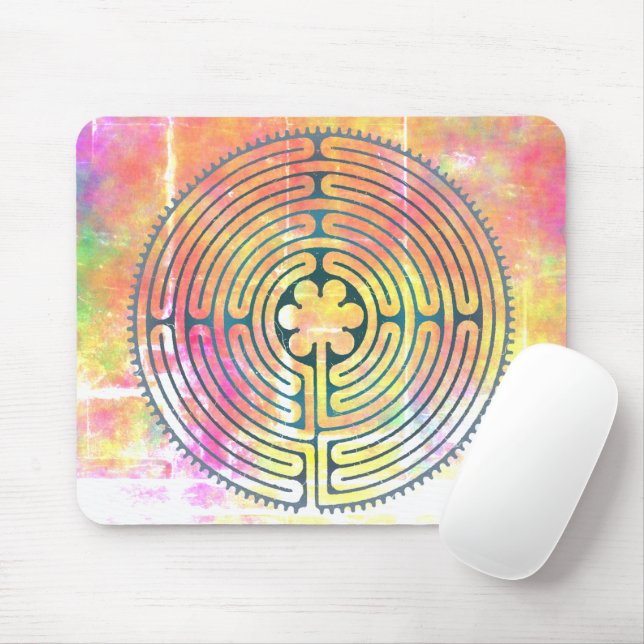 Mousepad Símbolo de Geometria Sagrado - Chartres Labyrinth  (Com mouse)