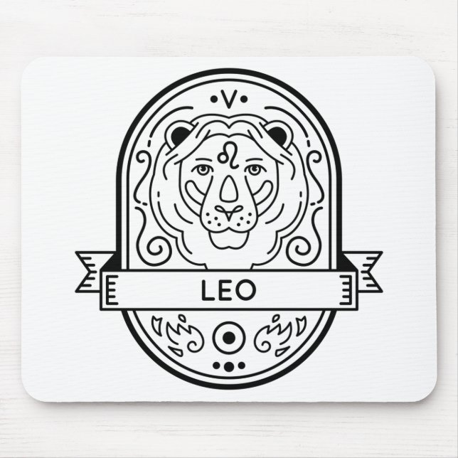 MOUSEPAD SÍMBOLO DE LEO DO CRACHÁ ZODIAC (Frente)