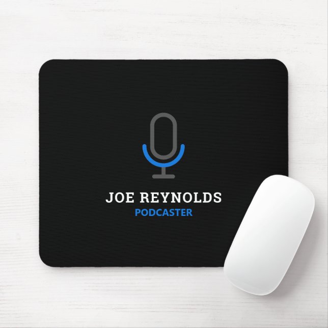 Mousepad Símbolo de microfone, Podcaster, Podcast (Com mouse)