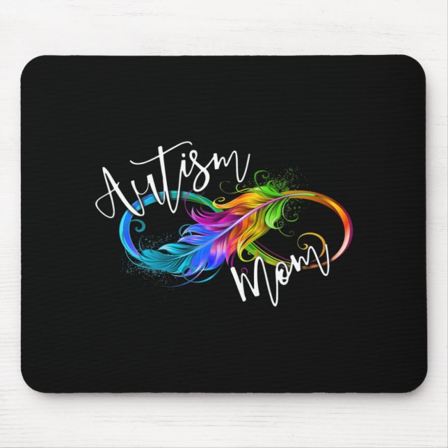 Mousepad Símbolo de Neurodiversidade Arco-Íris Infinito Aut (Frente)