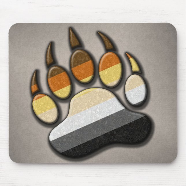 Mousepad Símbolo de Pata Colorida do Sinalizador do Ordenad (Frente)