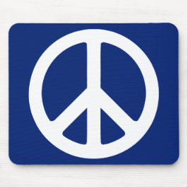 Mousepad Símbolo de paz azul e branco