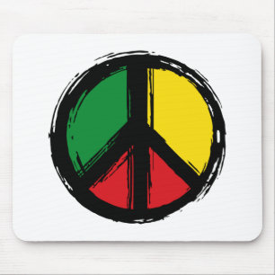 Mousepad Símbolo de paz com cores de reagoga