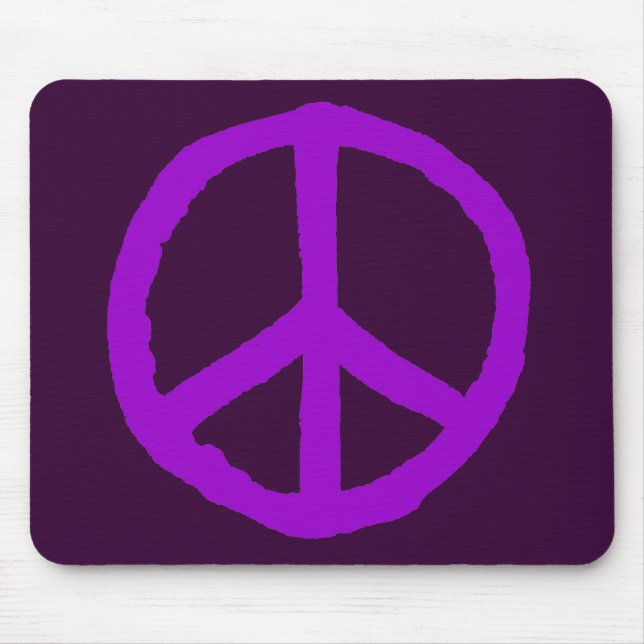 Mousepad Símbolo de paz duro - tons de roxo (Frente)
