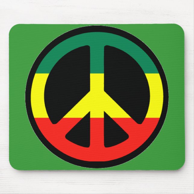 Mousepad Símbolo de paz rasta (Frente)
