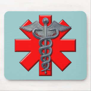 Mousepad Símbolo de prata da profissão médica