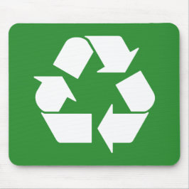 Mousepad Símbolo de Reciclagem no Verde