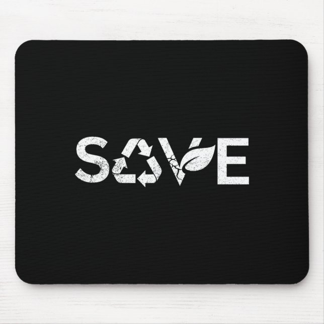 Mousepad Símbolo de Reciclagem Salve a Terra Terra Ecológic (Frente)