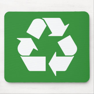 Mousepad Símbolo de reciclar em Verde