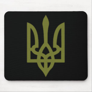Mousepad Símbolo do Brasão da Bandeira Ucraniana Sinal Logo