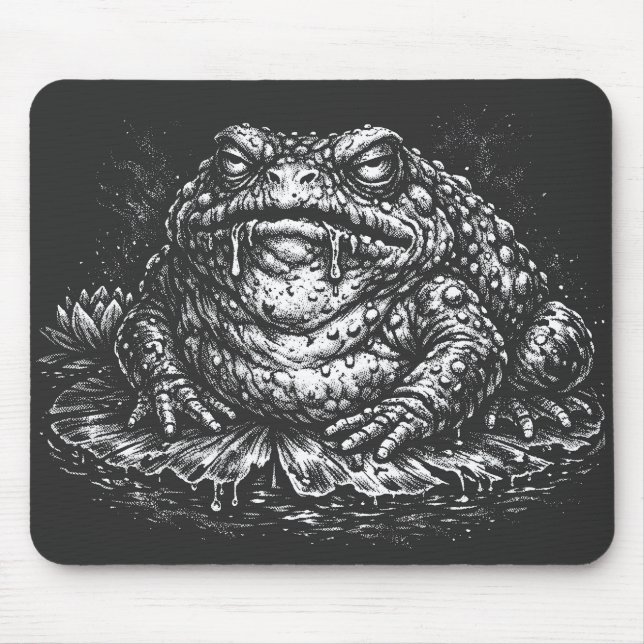 Mousepad Símbolo do Sapo Assombrado por BurnsInHell (Frente)
