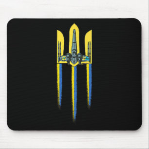 Mousepad Símbolo do Tridente da Ucrânia Tryzub Brasão Logo