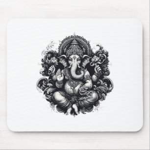Mousepad Símbolo Ganesh Yoga Hindu Elefante Deus Ganesha Pu