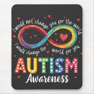 Mousepad Símbolo Infinito Autismo Símbolo Autismo Mês de Co