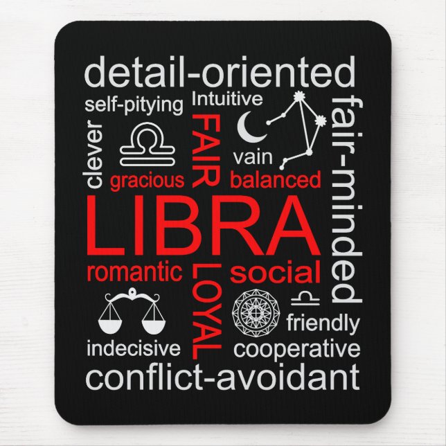 Mousepad Símbolo Libra Zodiac (Frente)