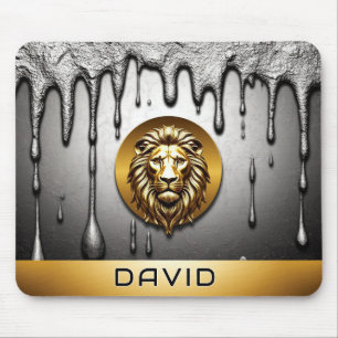 Mousepad Símbolo Majestoso de Vida Selvagem do Leão Dourado