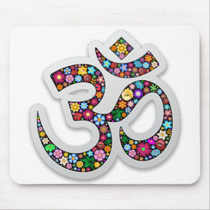 Mousepad Símbolo Namaste Floral Yoga