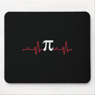 Mousepad Símbolo Pi Day Heartbeat Math Lover Enfermagem Pul