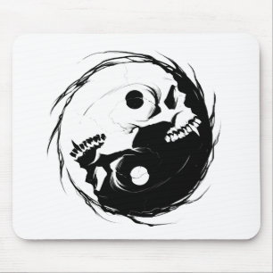 Mousepad Símbolo religioso yin yang escuro
