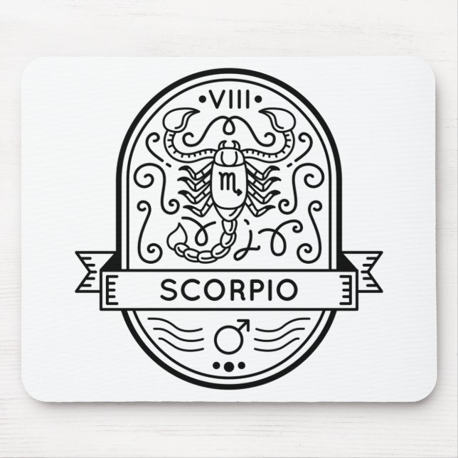 MOUSEPAD SÍMBOLO SCORPIO DO CRACHÁ ZODIAC (Frente)