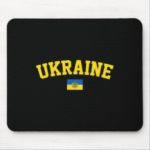 Mousepad Símbolo Tridente da Bandeira da Ucrânia Orgulho Pa